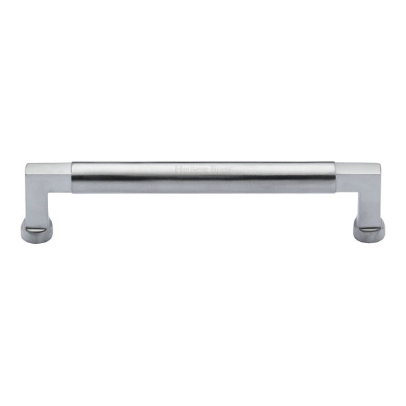 C0312 160-SC • 160 x 176 x 40mm • Satin Chrome • Heritage Brass Bauhaus Cabinet Pull Handle